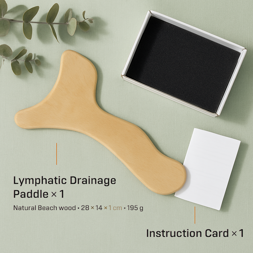 Wood Therapy Massage Tool for Lymphatic Drainage Paddle
