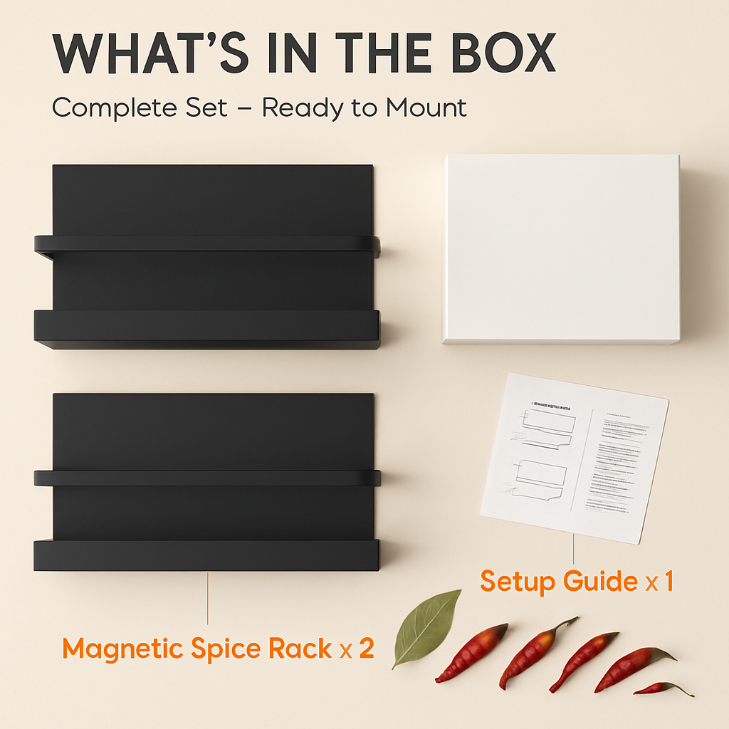 Magnetic Spice Rack Holder for Refrigerator & Stove
