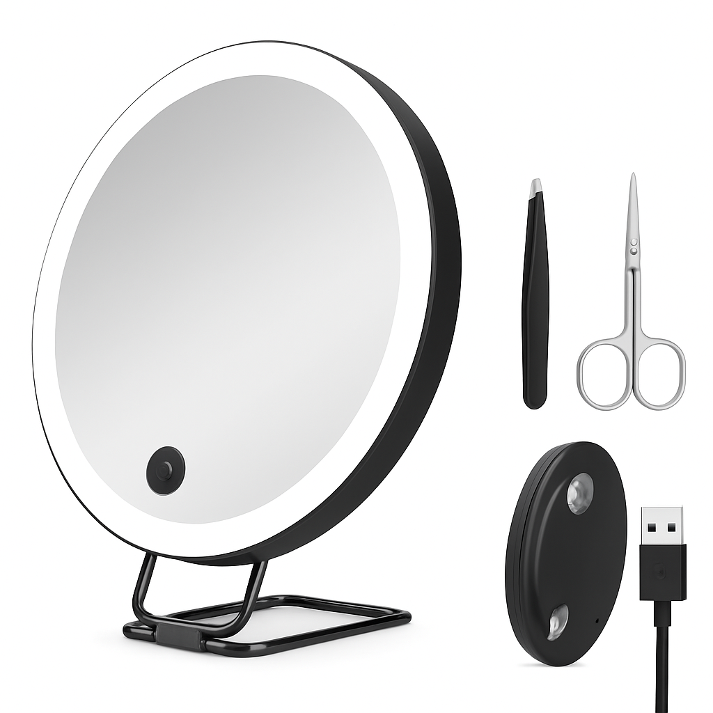 30X Magnifying Mirror with Light Travel Makeup Mirror