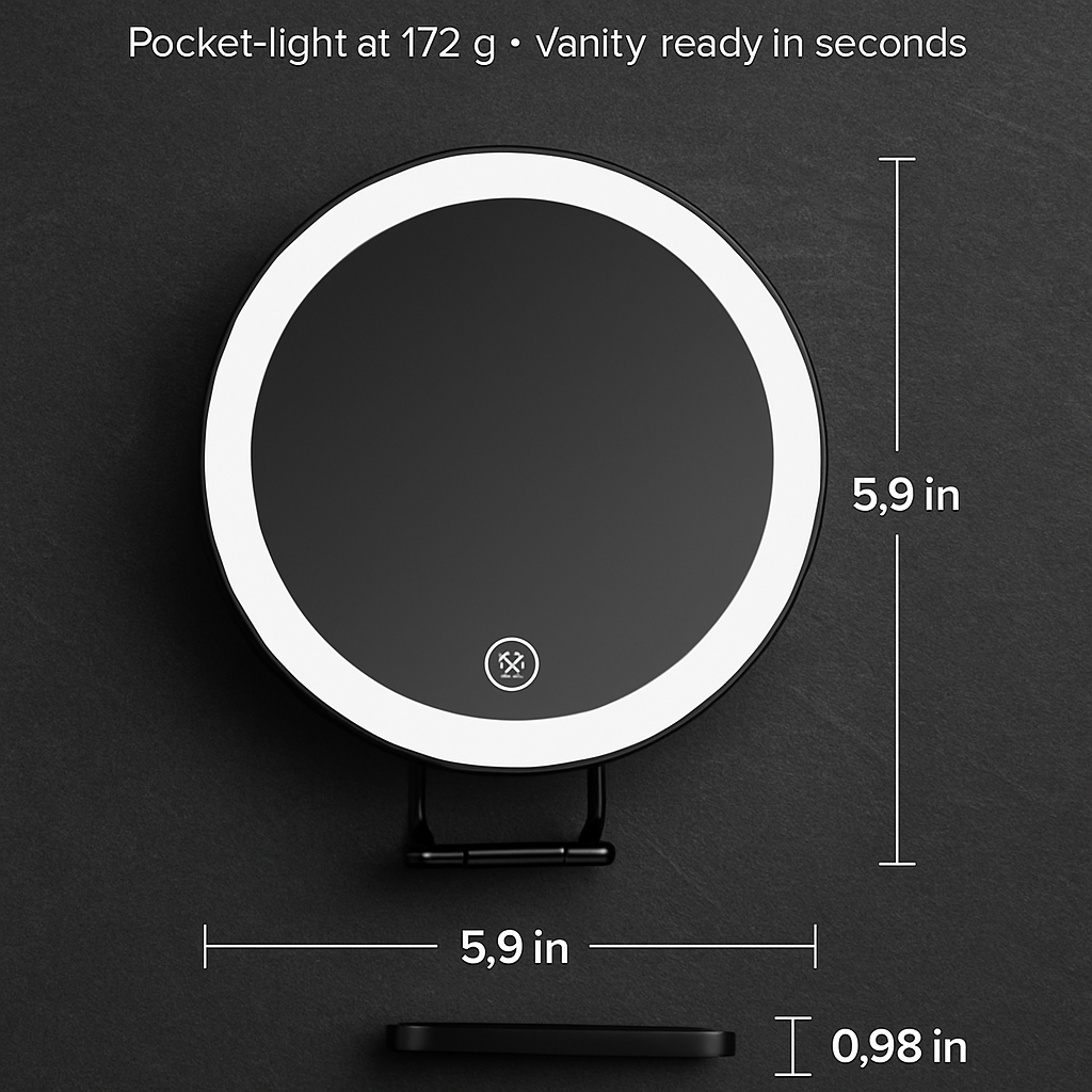 30X Magnifying Mirror with Light Travel Makeup Mirror