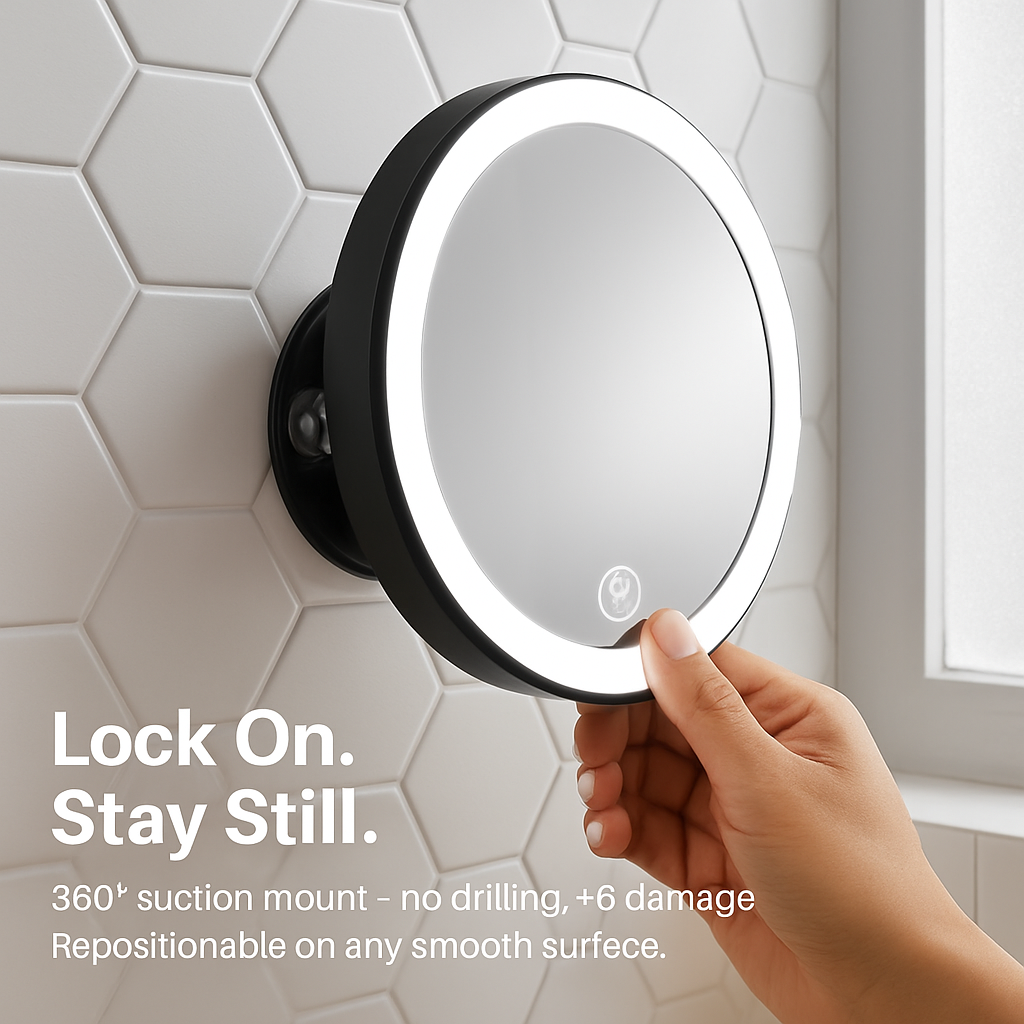 30X Magnifying Mirror with Light Travel Makeup Mirror