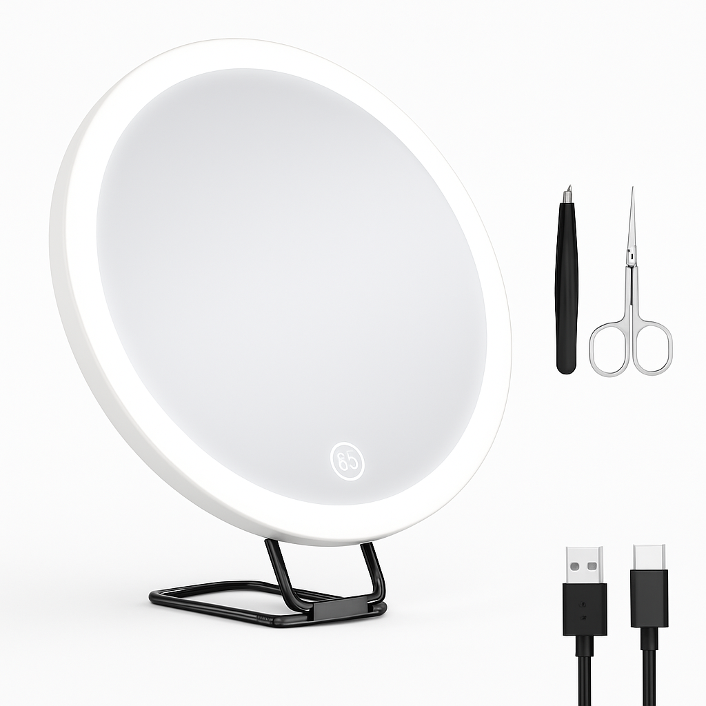 30X Magnifying Mirror with Light Travel Makeup Mirror