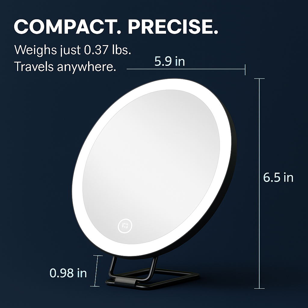 30X Magnifying Mirror with Light Travel Makeup Mirror