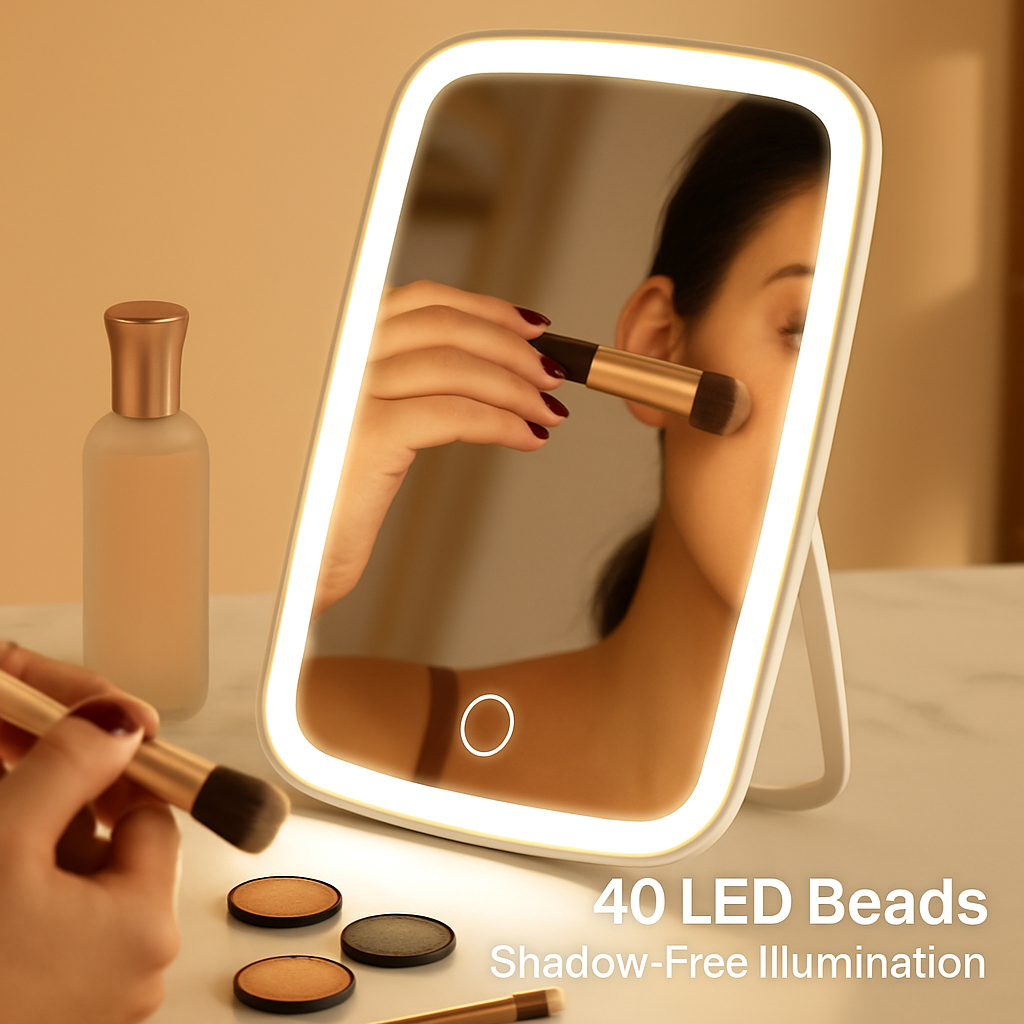 Lighted Makeup Mirror with 3 Light Colors