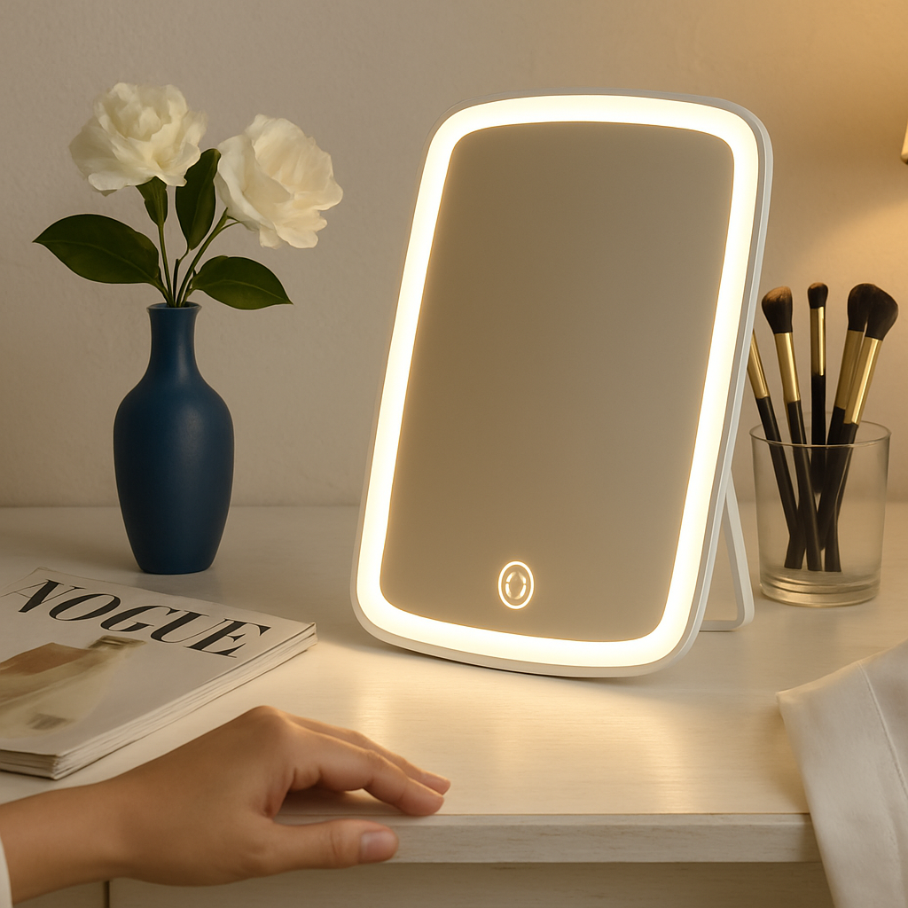 Lighted Makeup Mirror with 3 Light Colors