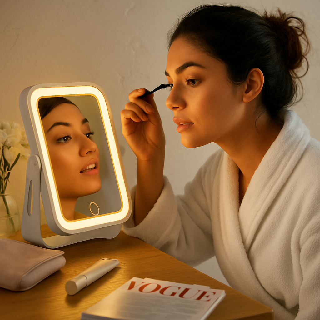 Magnifying Lighted Makeup Mirror, 10X, Double-Sided
