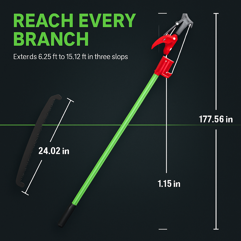 Extendable Manual Pole Saw for High Branches