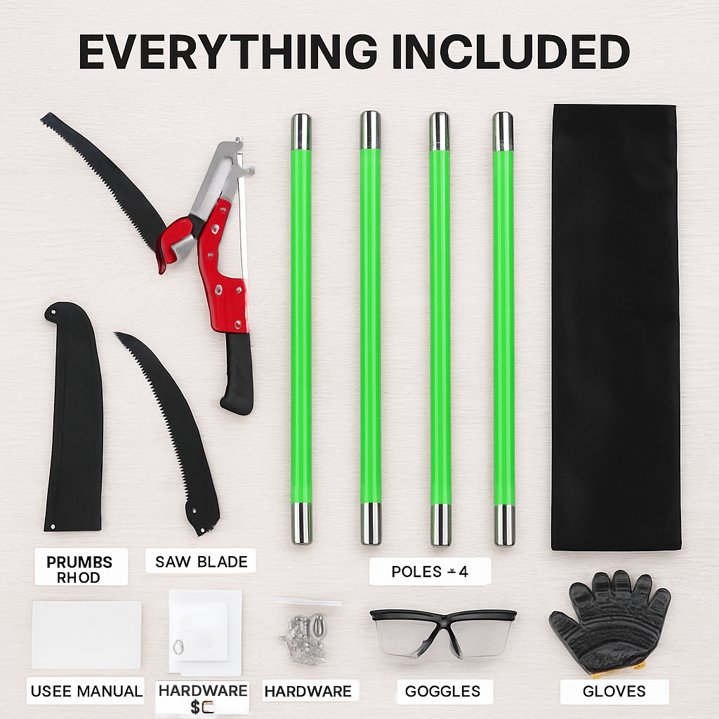 Extendable Manual Pole Saw for High Branches