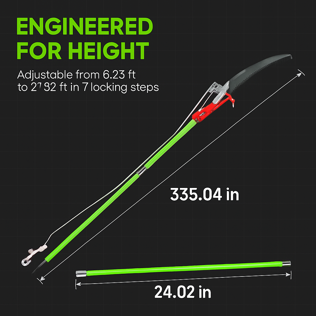 Extendable Manual Pole Saw for High Branches