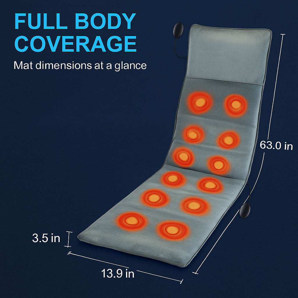Full Body Massage Mat with Heat Vibration