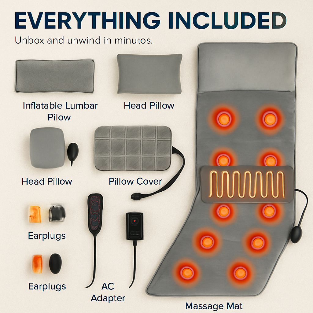 Full Body Massage Mat with Heat Vibration