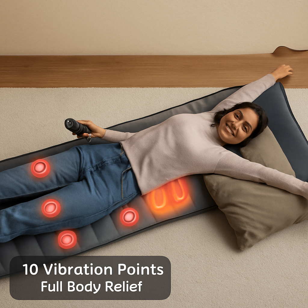 Full Body Massage Mat with Heat and Neck Pillow