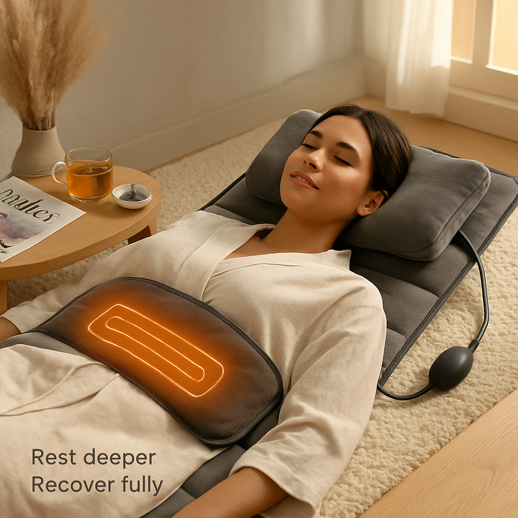 Full Body Massage Mat with Heat and Neck Pillow