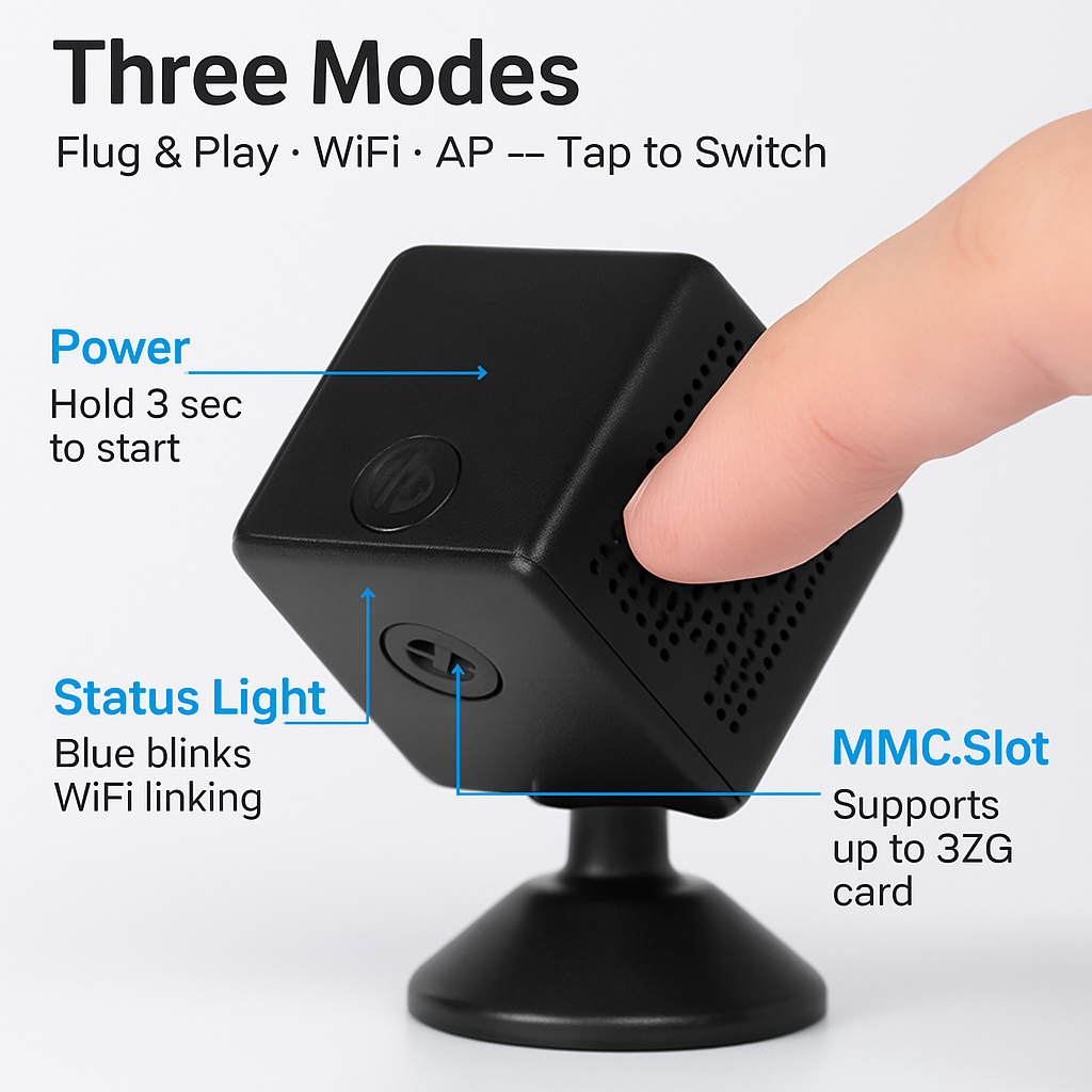 Mini Security Camera with WiFi for Home Monitoring