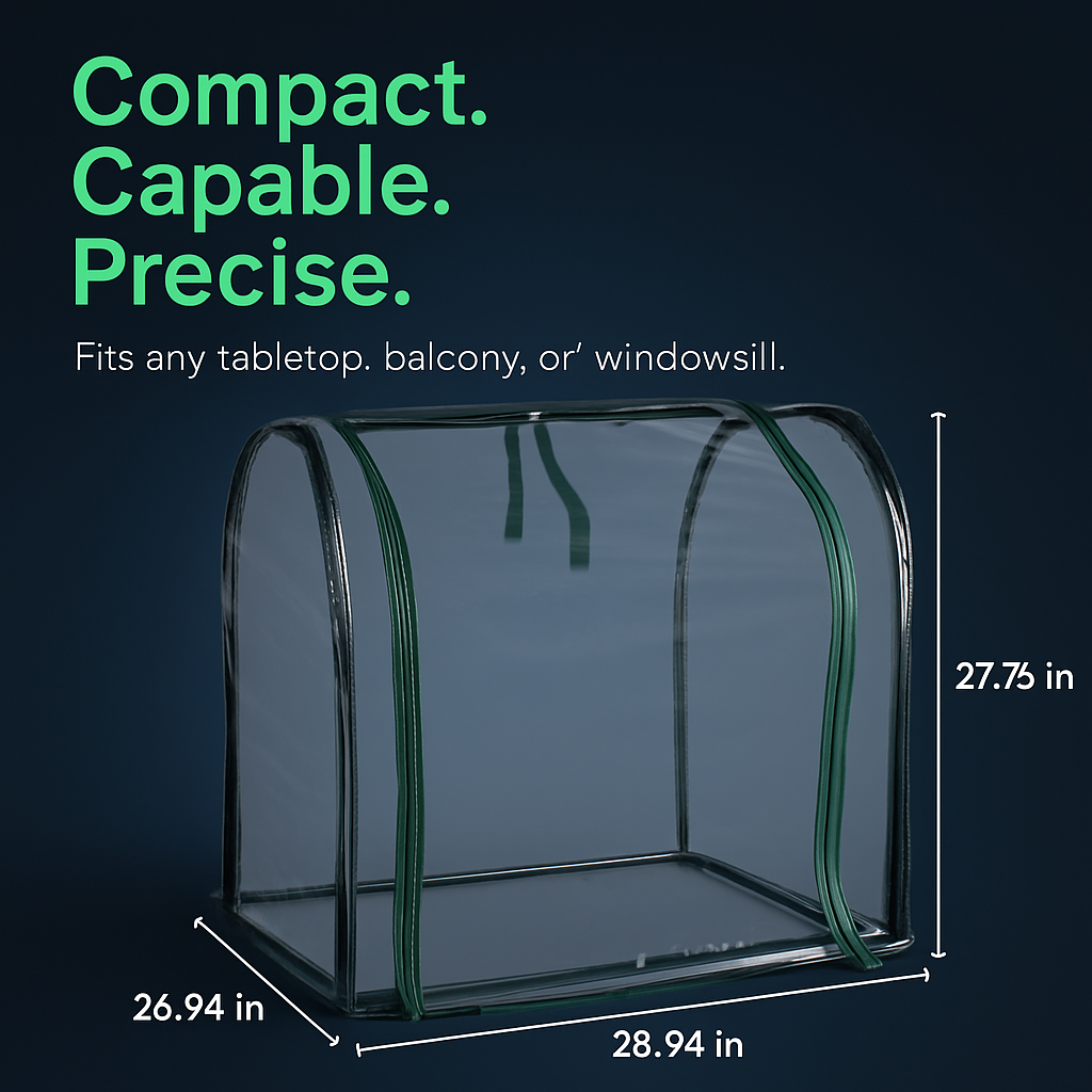 28.94" x 21.46" x 27.76" Tabletop Mini Greenhouse Portable Greenhouse for Spring Indoor Outdoor Garden Tent for Seed Starting Plant Protection Gardeni