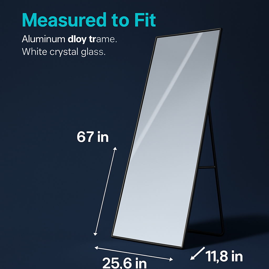 Full Length Mirror - Freestanding Floor Mirror for Bedroom