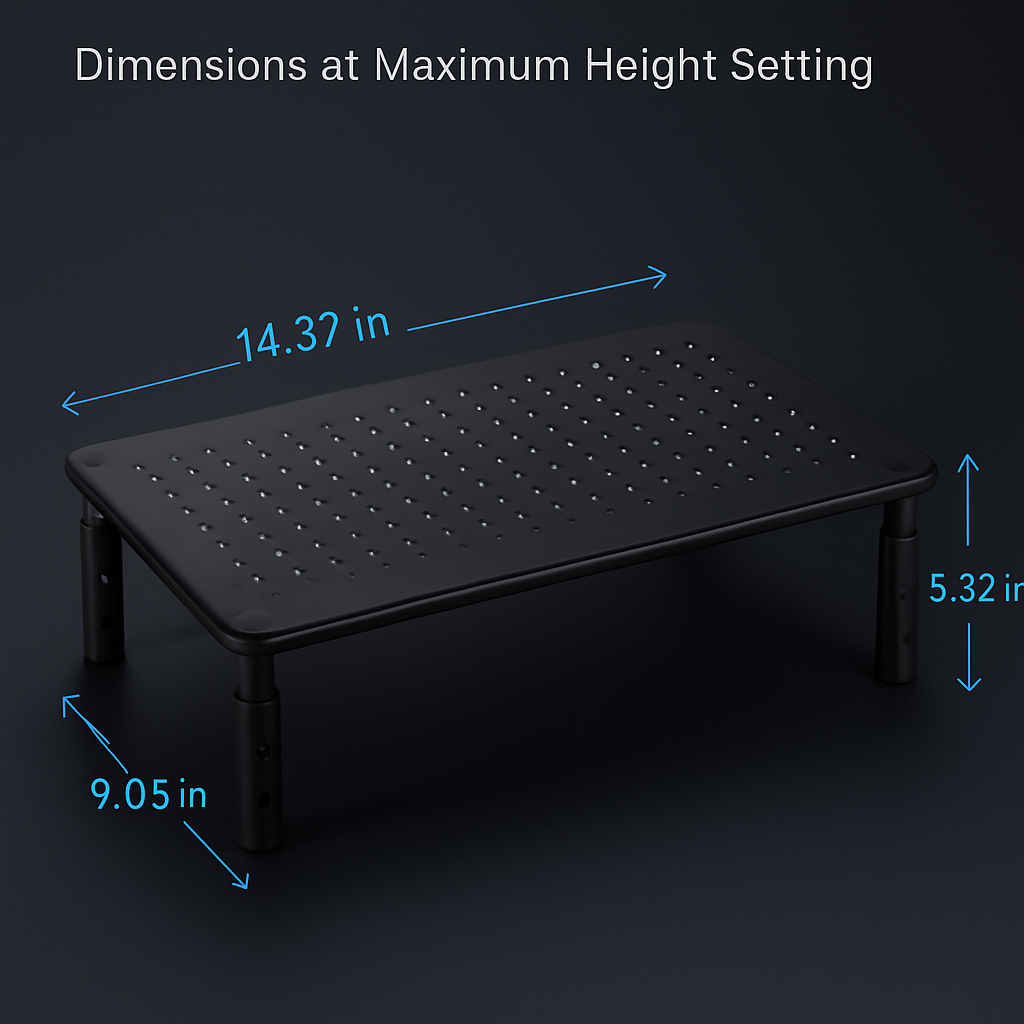 Monitor Stand Riser - 3 Height Adjustable Desk Organizer