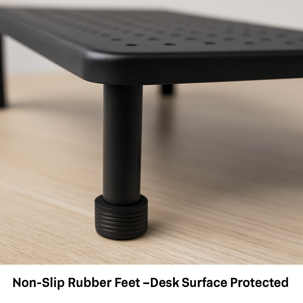 Monitor Stand Riser - 3 Height Adjustable Desk Organizer