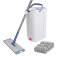 Mop Bucket with Wringer Set for Flat Floors - 3 Pads