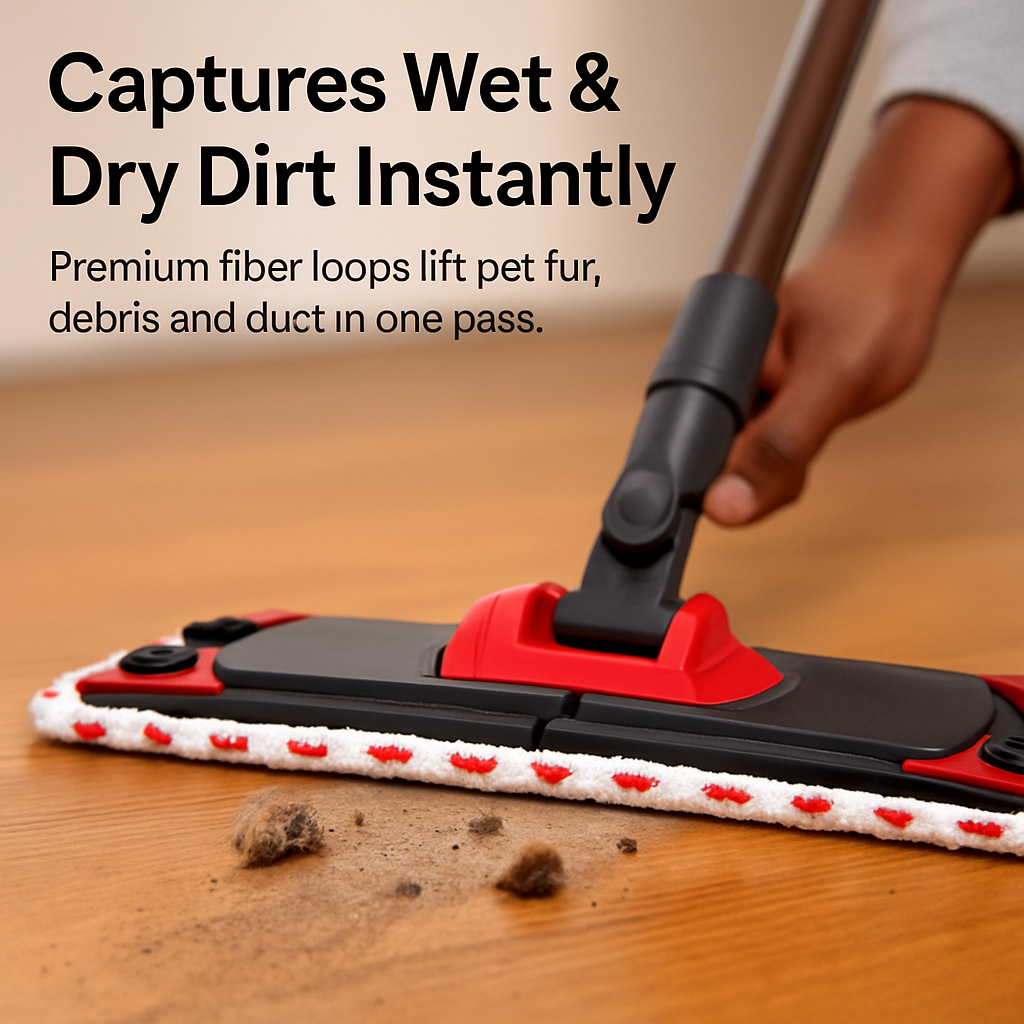 Fiber Floor Mop Pads for Ultra Max Mop – Washable, Reusable