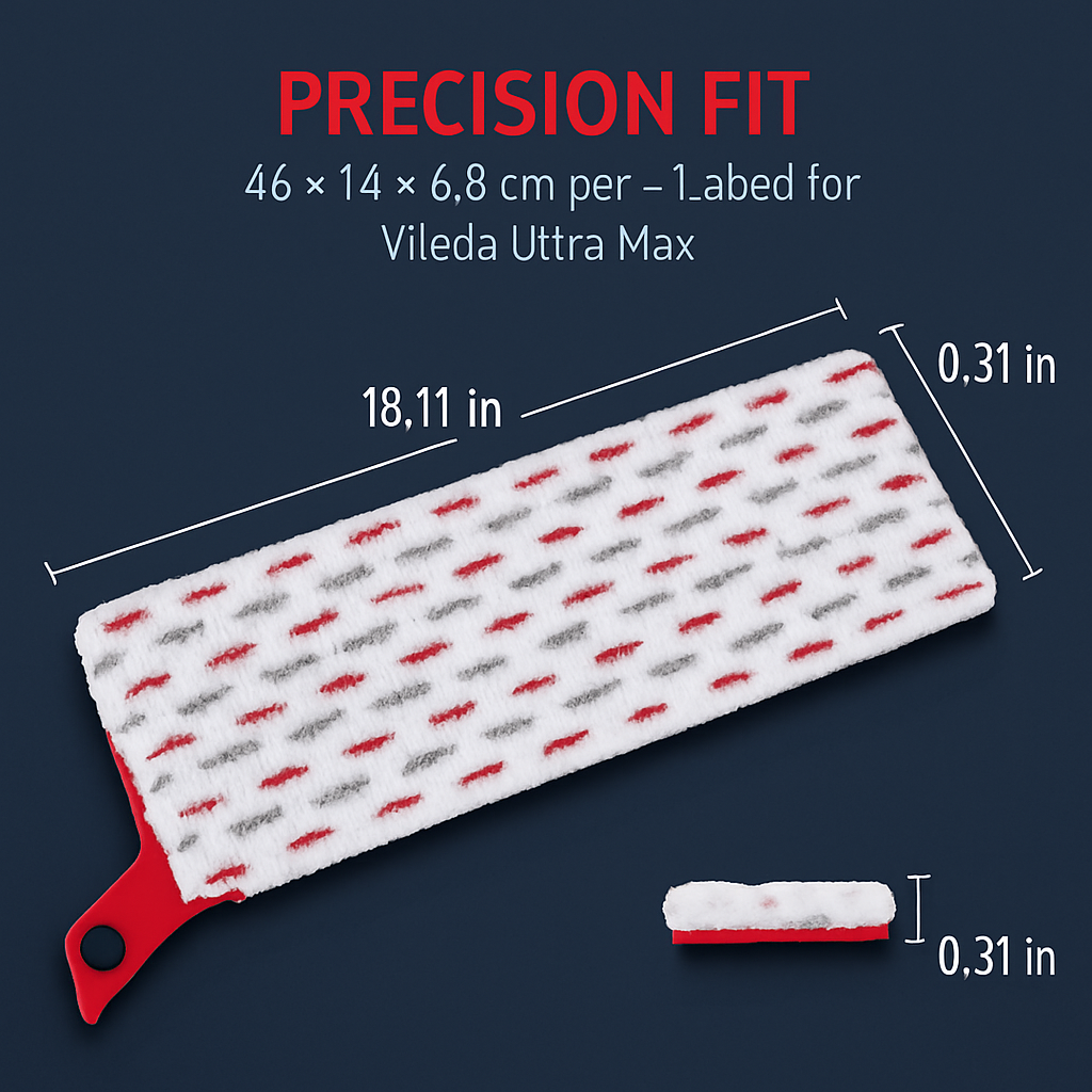 Fiber Floor Mop Pads for Ultra Max Mop – Washable, Reusable