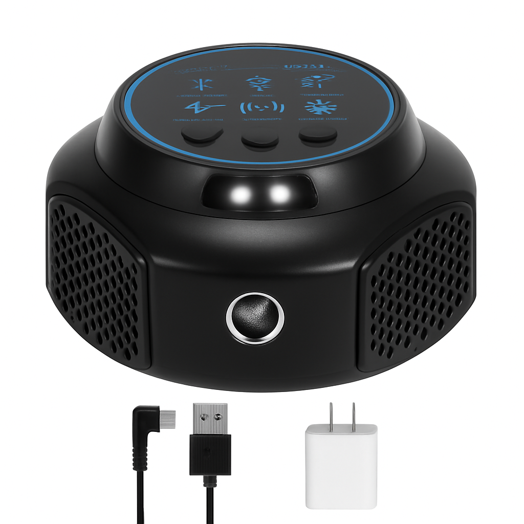 360° Ultrasonic Mice Repellent Indoor Rodent Repeller Rat Squirrel Rodent Chaser with 3 Modes 2 Strobe Lights for Kitchen Warehouse