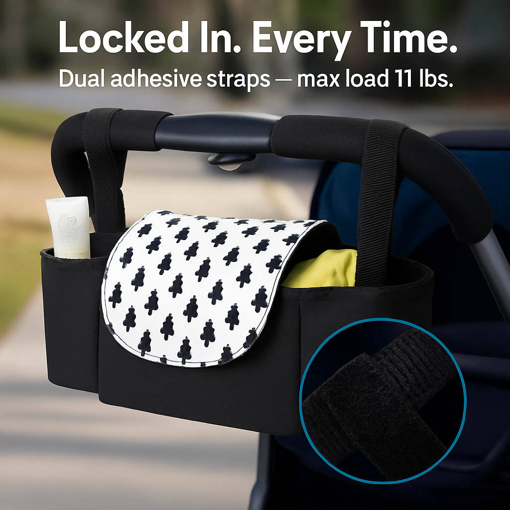 Stroller Organizer Bag with 6 Pockets and Cup Holders