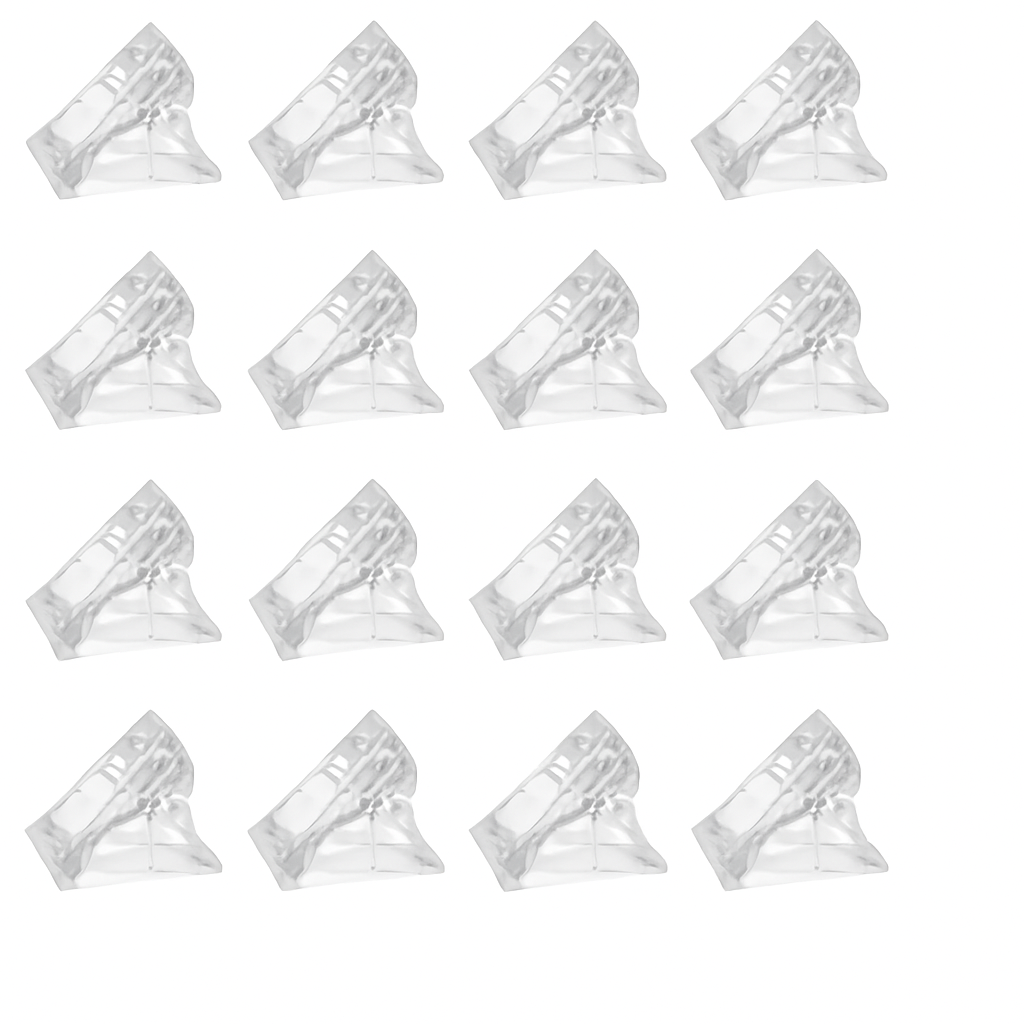Nail Tip Clips for Poly Gel Builder - Transparent, 20Pcs