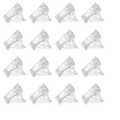 Nail Tip Clips for Poly Gel Builder - Transparent, 20Pcs