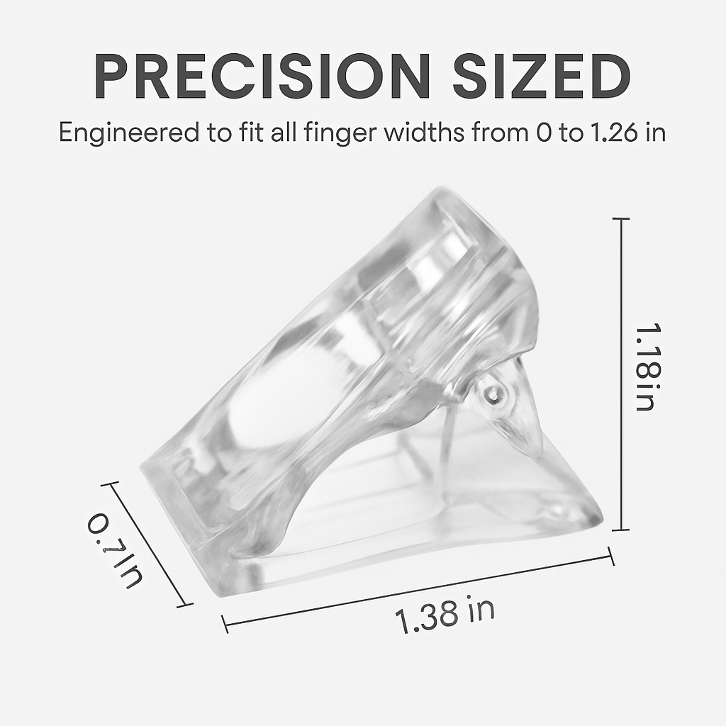 Nail Tip Clips for Poly Gel Builder - Transparent, 20Pcs