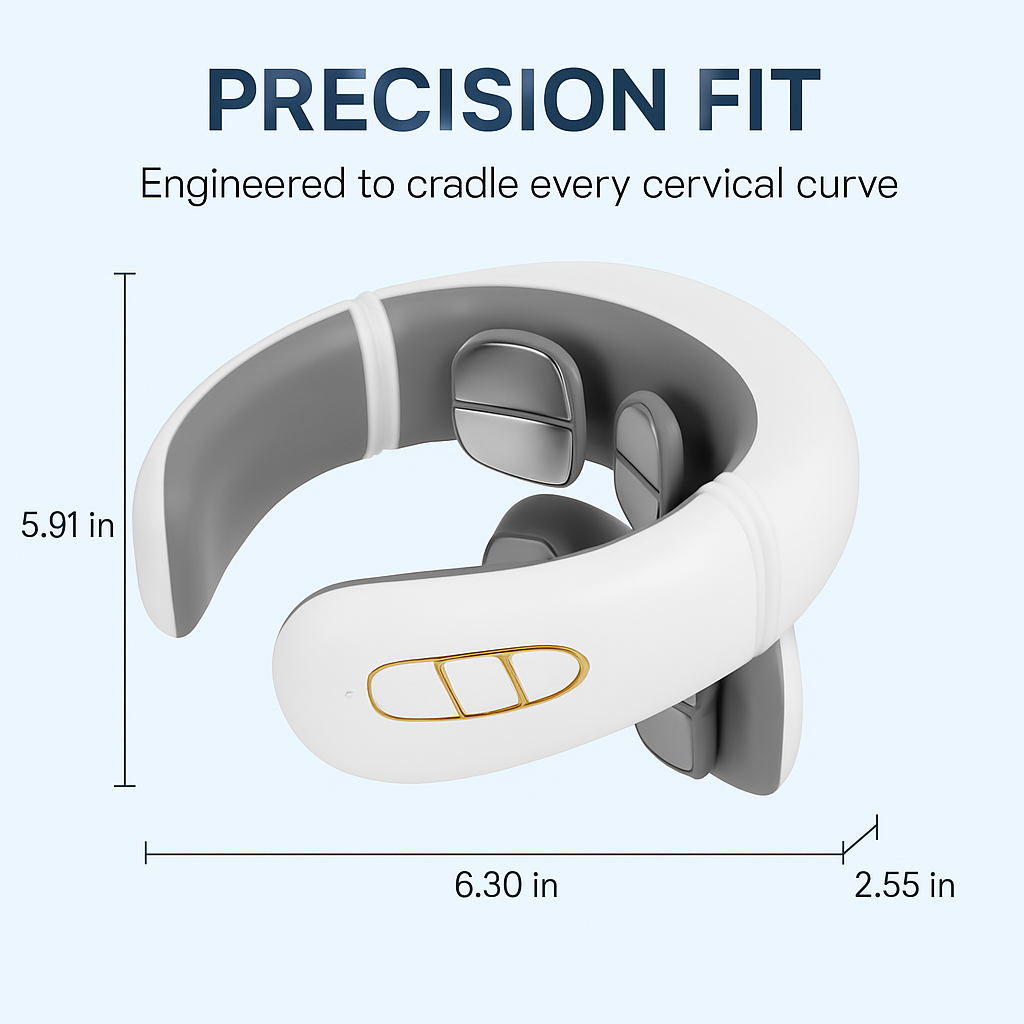 8-Head EMS Neck Massager with Heat and Remote Control