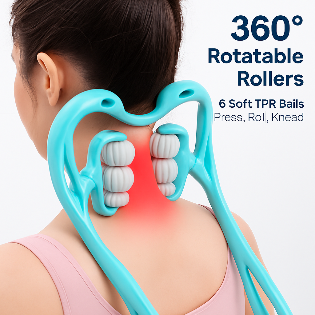 Neck Roller Massager for Targeted Neck & Body Relief