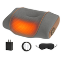 3-in-1 Neck Massager Pillow Ergonomic Massager with Heating Vibration Air Compression 30Min Timer for Neck Back Shoulder Pain Relief