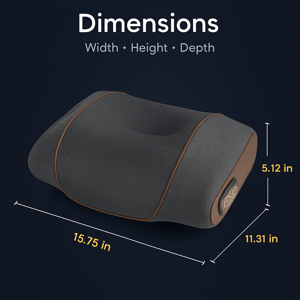 3-in-1 Neck Massager Pillow Ergonomic Massager with Heating Vibration Air Compression 30Min Timer for Neck Back Shoulder Pain Relief