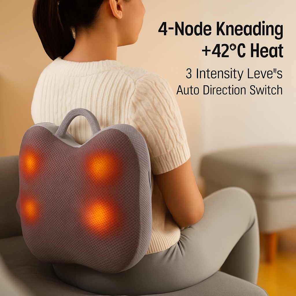 Cordless Shiatsu Back and Waist Massager with Heat