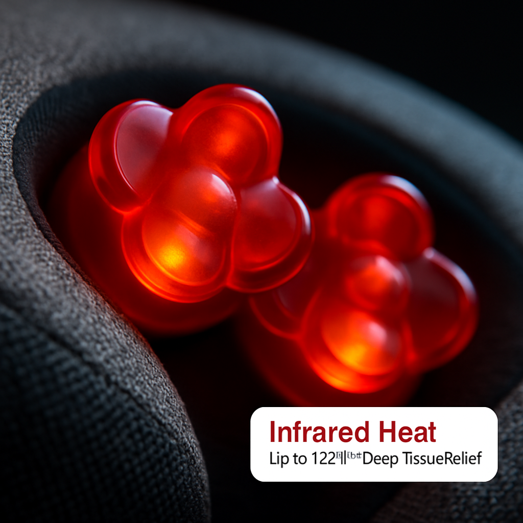 2 In 1 Neck Massager Pillow with Heat Electric Memory Foam Travel Pillow Shiatsu Neck Massager with 3 Speeds Timer for Home Office Travel