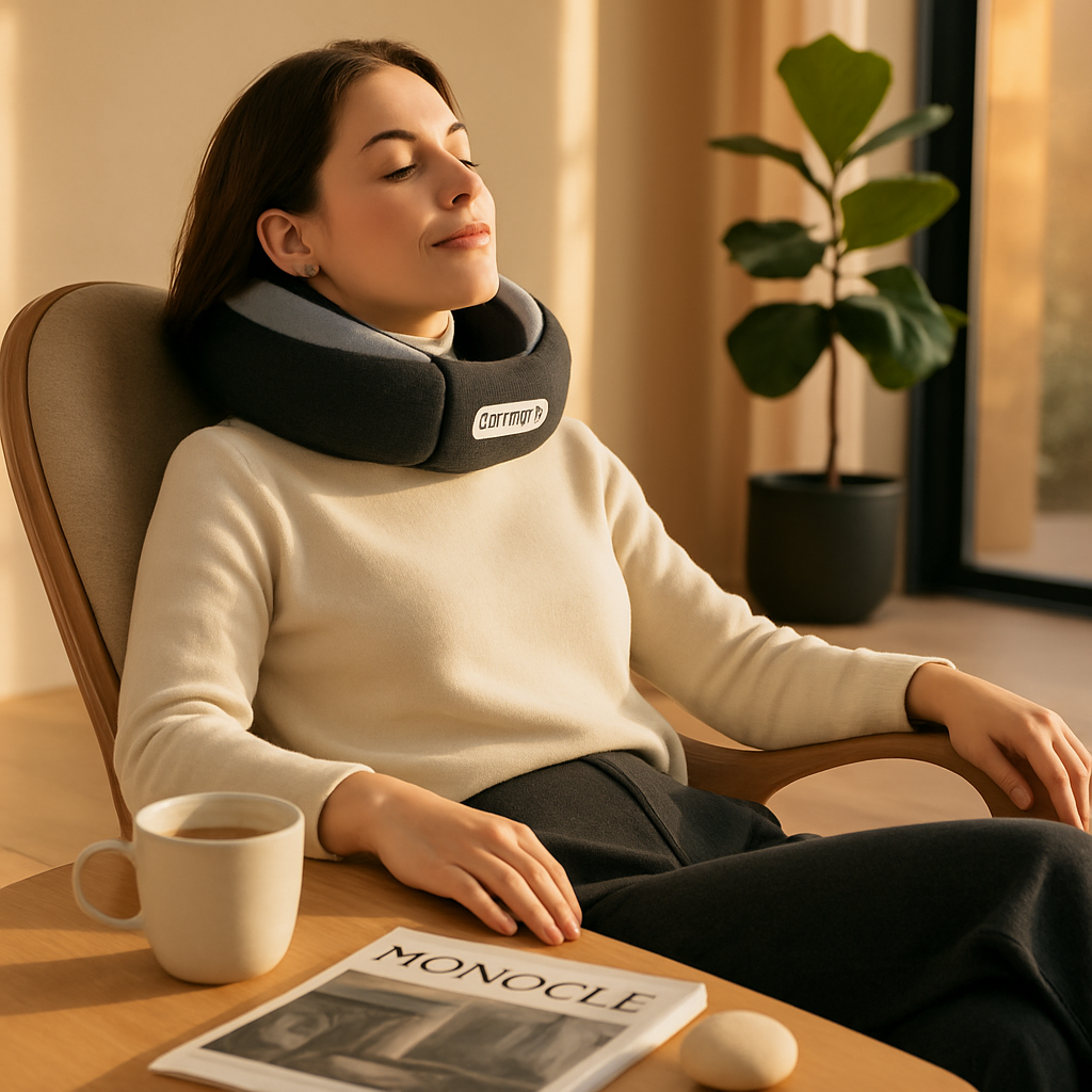 2 In 1 Neck Massager Pillow with Heat Electric Memory Foam Travel Pillow Shiatsu Neck Massager with 3 Speeds Timer for Home Office Travel