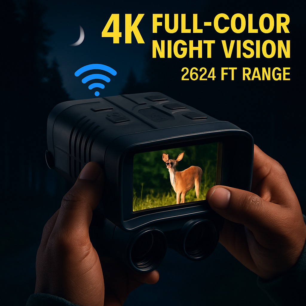 Night Vision Goggles 4K Binoculars with 10X Zoom