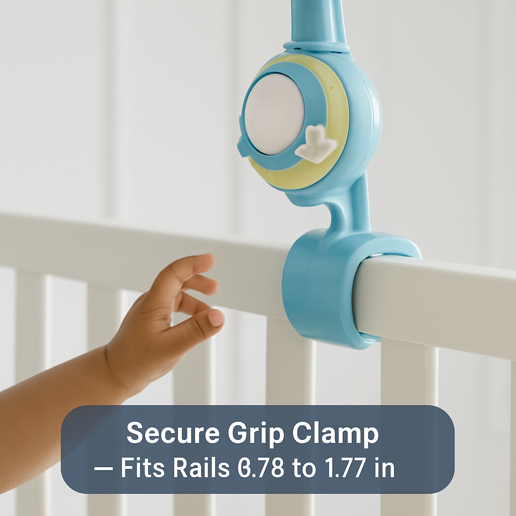 Baby Musical Crib Bell with Mobile & Star Projection