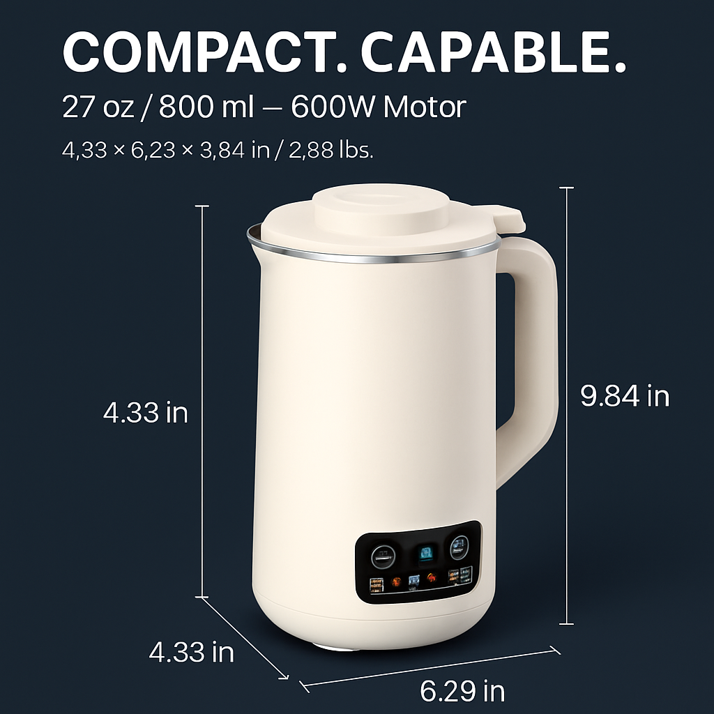 Nut Milk Maker with Delay Function and Self-Cleaning