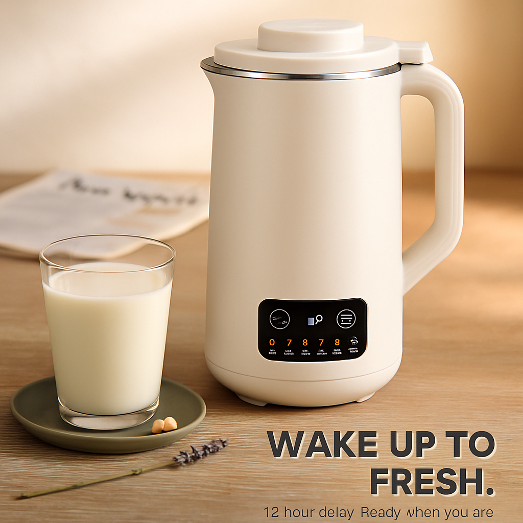 Nut Milk Maker with Delay Function and Self-Cleaning