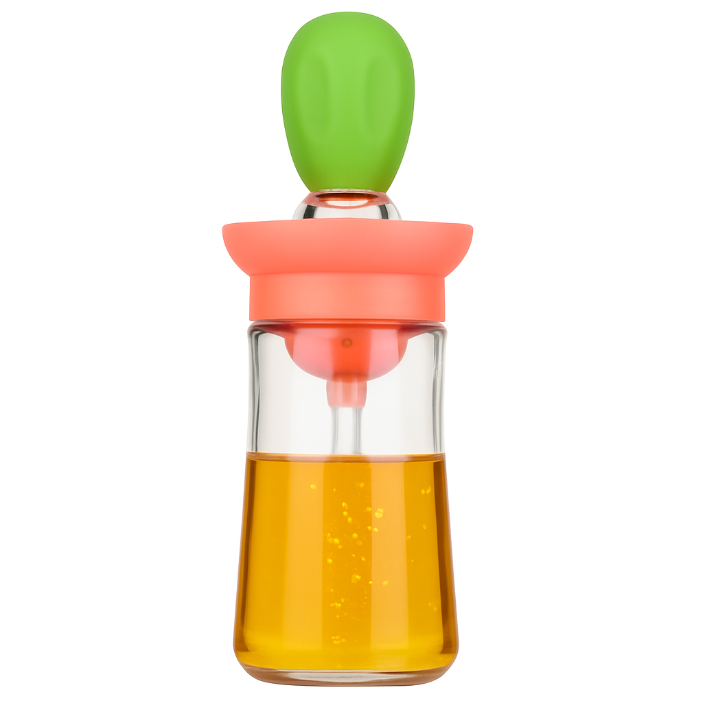 Oil Dispenser Bottle 2-in-1 with Dropper & Brush