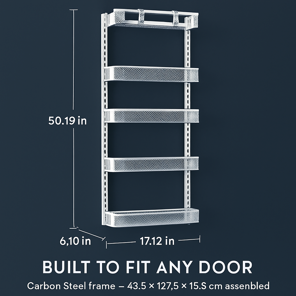 Over The Door Pantry Organizer 6-Tier for Door Mount
