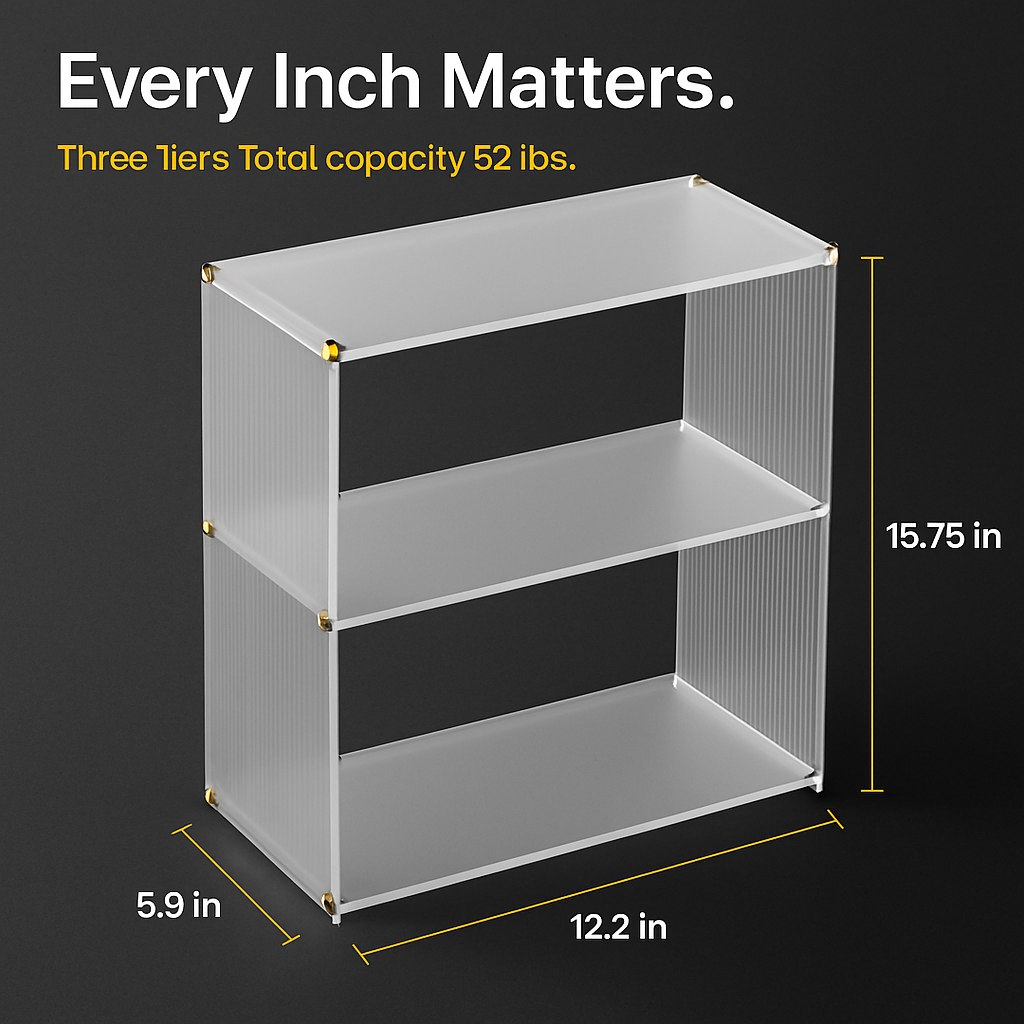 3-Tier Acrylic Countertop Organizer for Cosmetics
