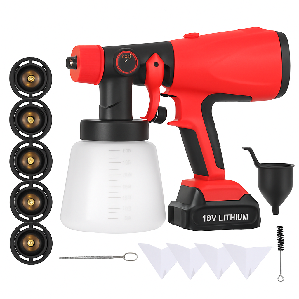 Portable Battery Powered Paint Sprayer HVLP Gun