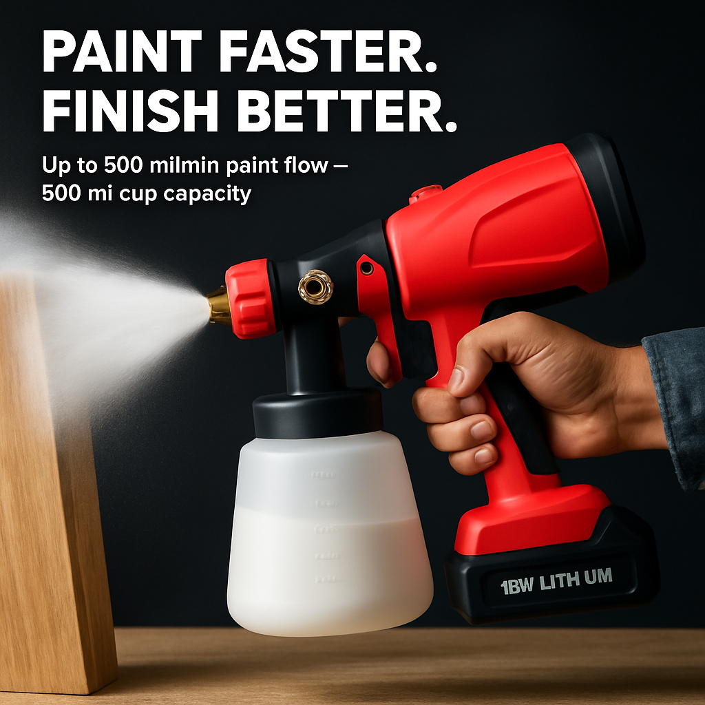 Portable Battery Powered Paint Sprayer HVLP Gun
