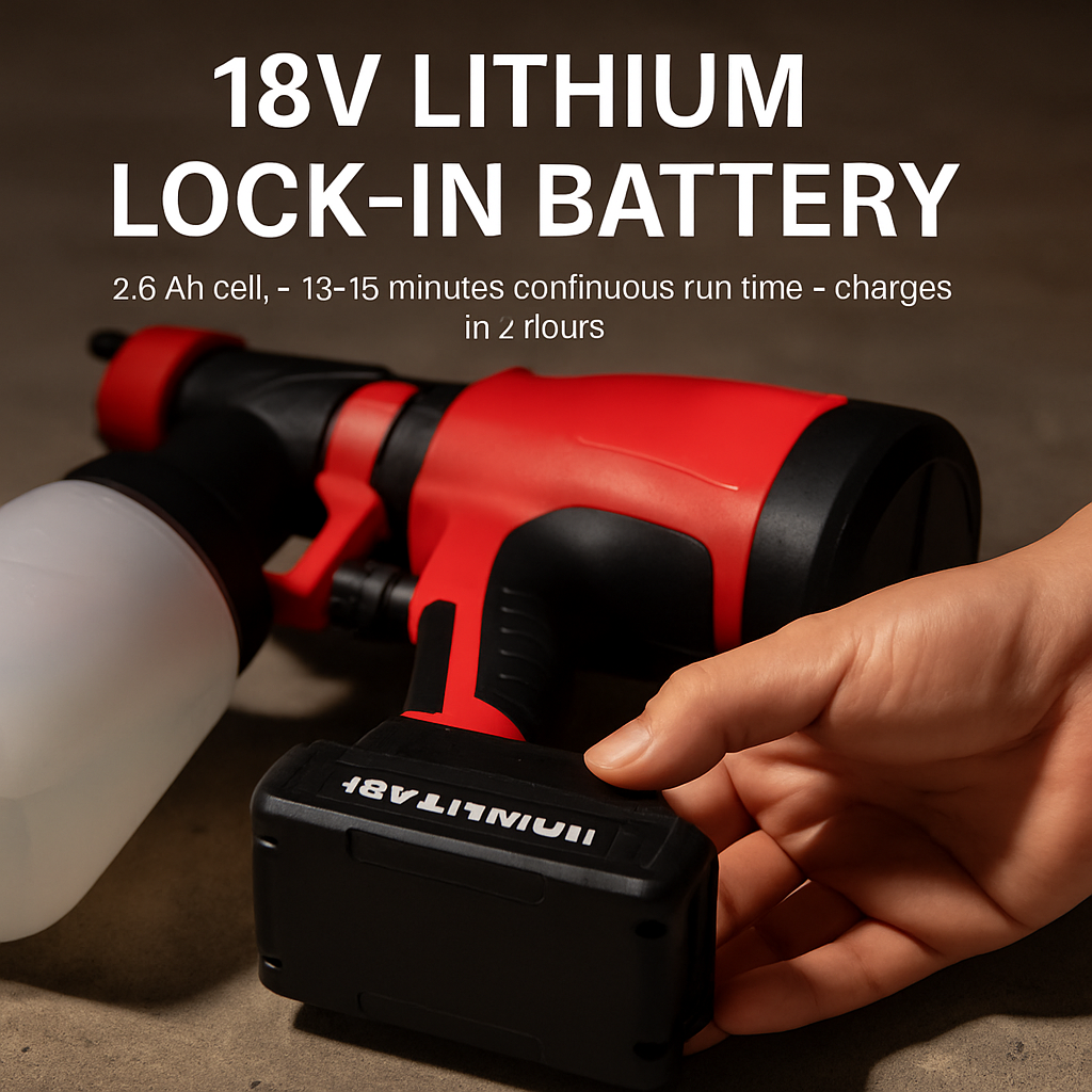 Portable Battery Powered Paint Sprayer HVLP Gun