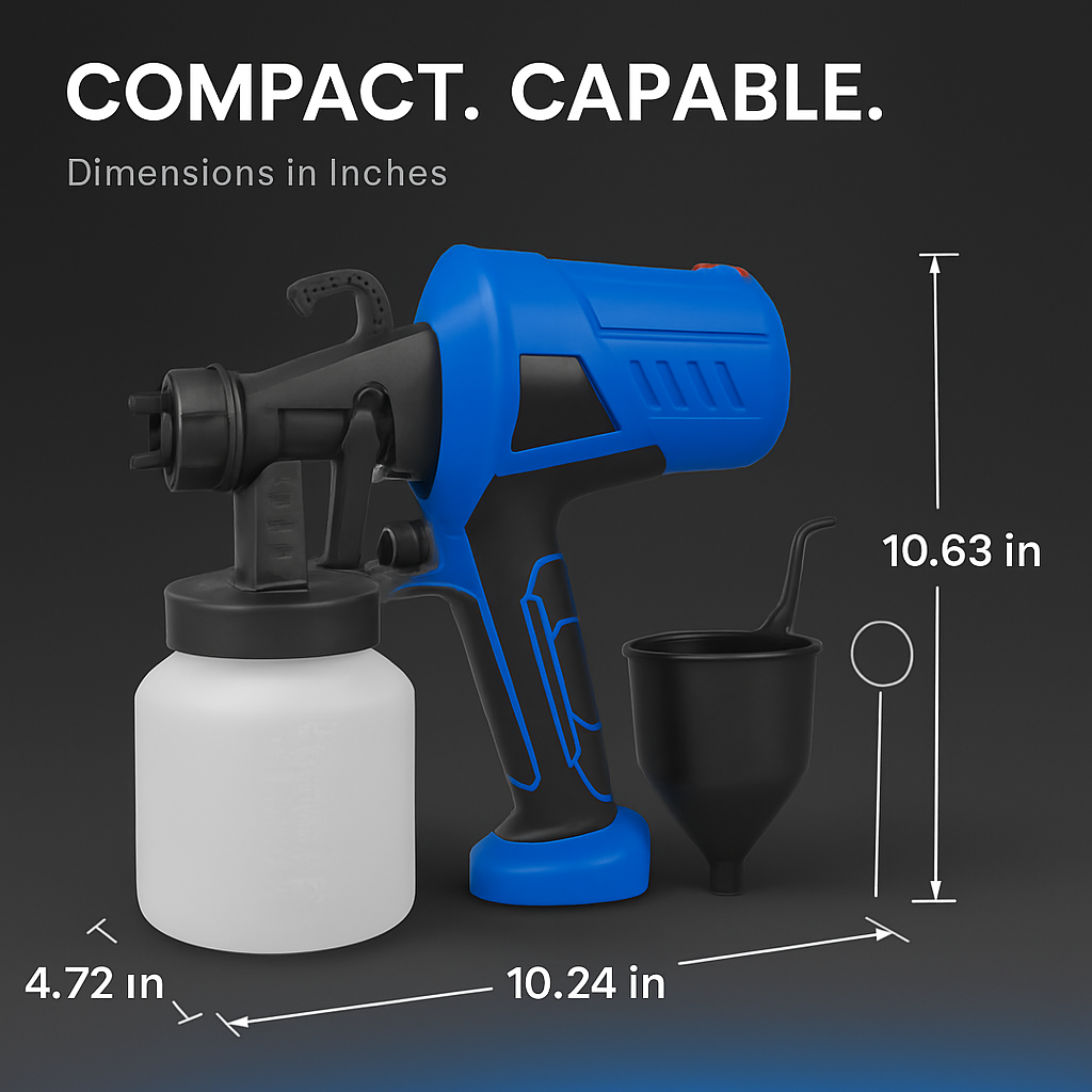 Electric Paint Sprayer with 3 Patterns and 800ml Cup