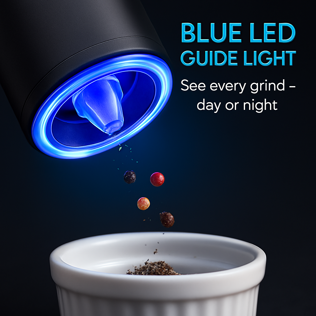 Electric Salt and Pepper Grinder with Gravity Sensor
