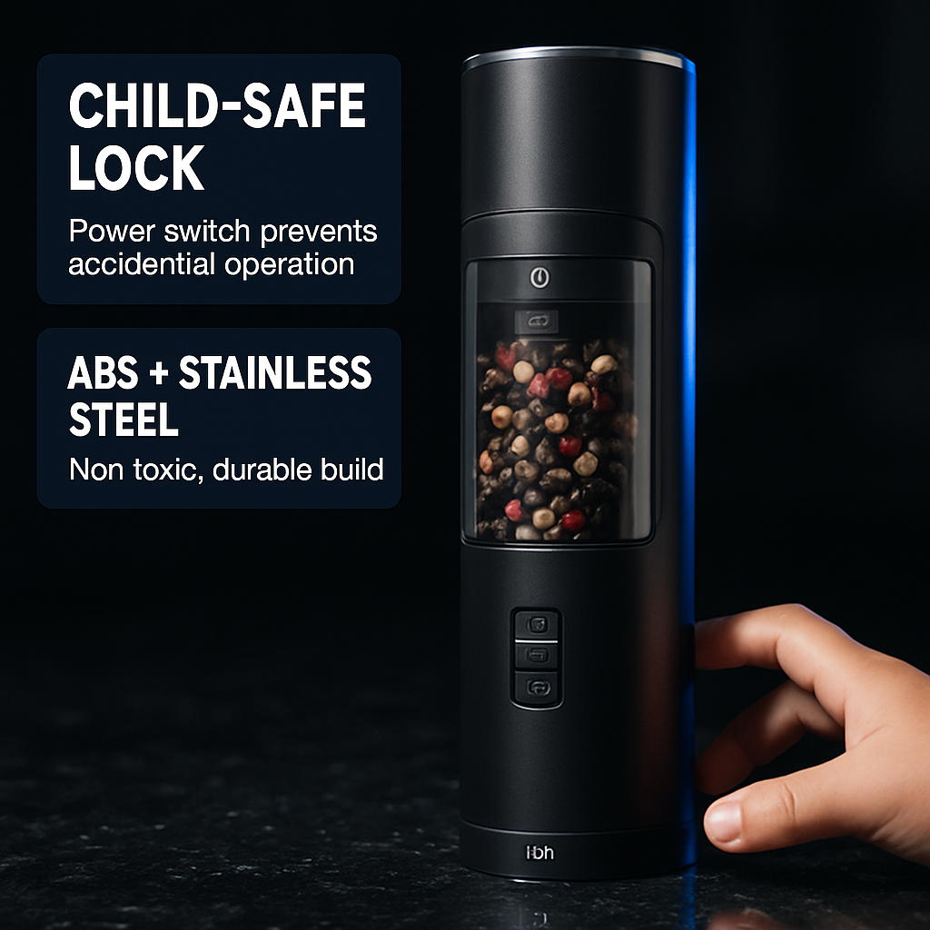 Electric Salt and Pepper Grinder with Gravity Sensor